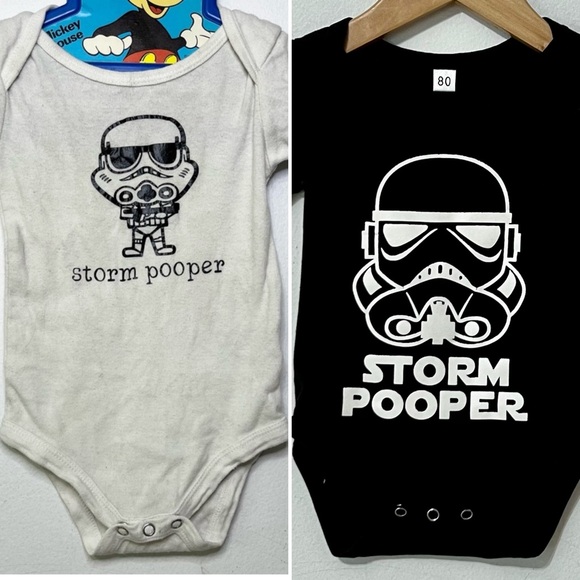 BUNDLE Star Wars storm pooper baby bodysuits - Picture 1 of 5
